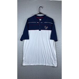 Houston Texans Polo Shirt Mens XL Blue White NFL Football NFL Team Apparel
